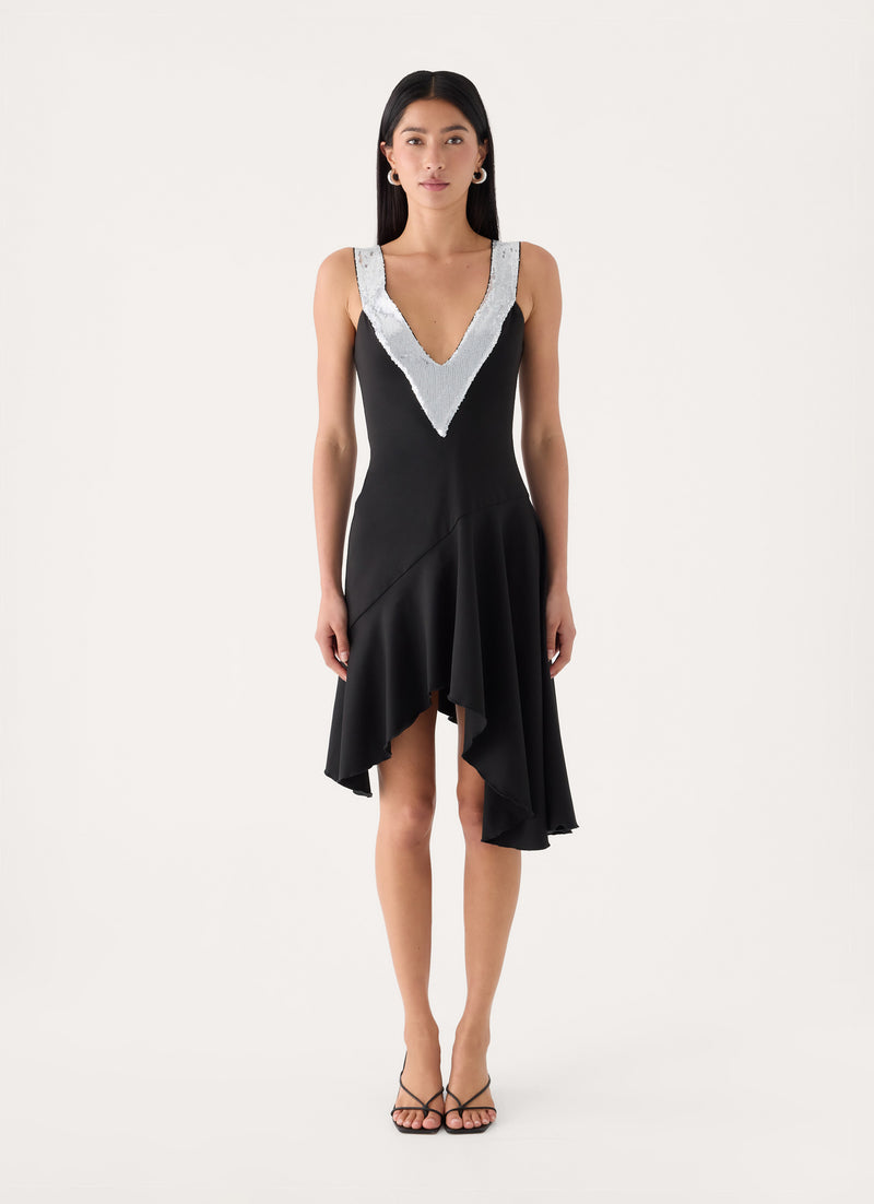 Eluna Midi Dress - Black