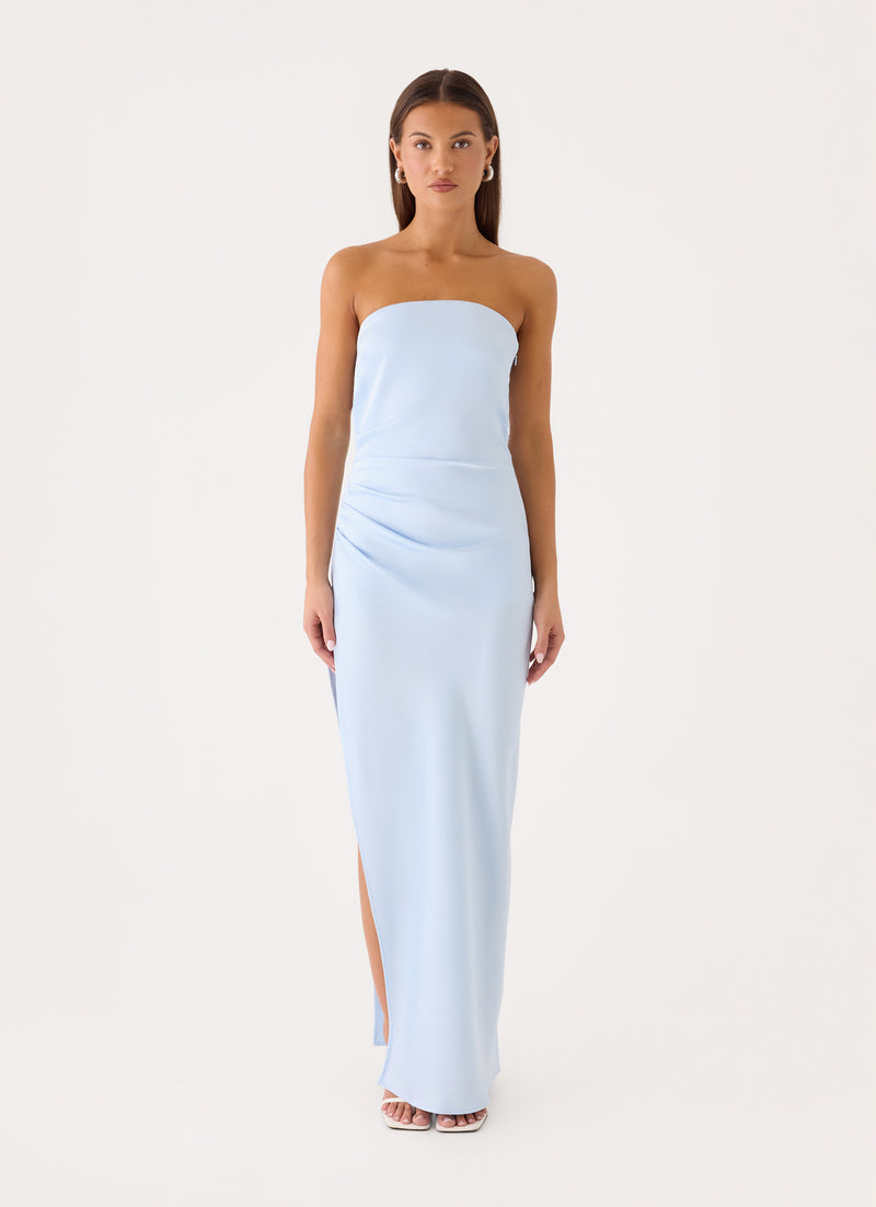 Eluna Strapless Maxi Dress - Blue