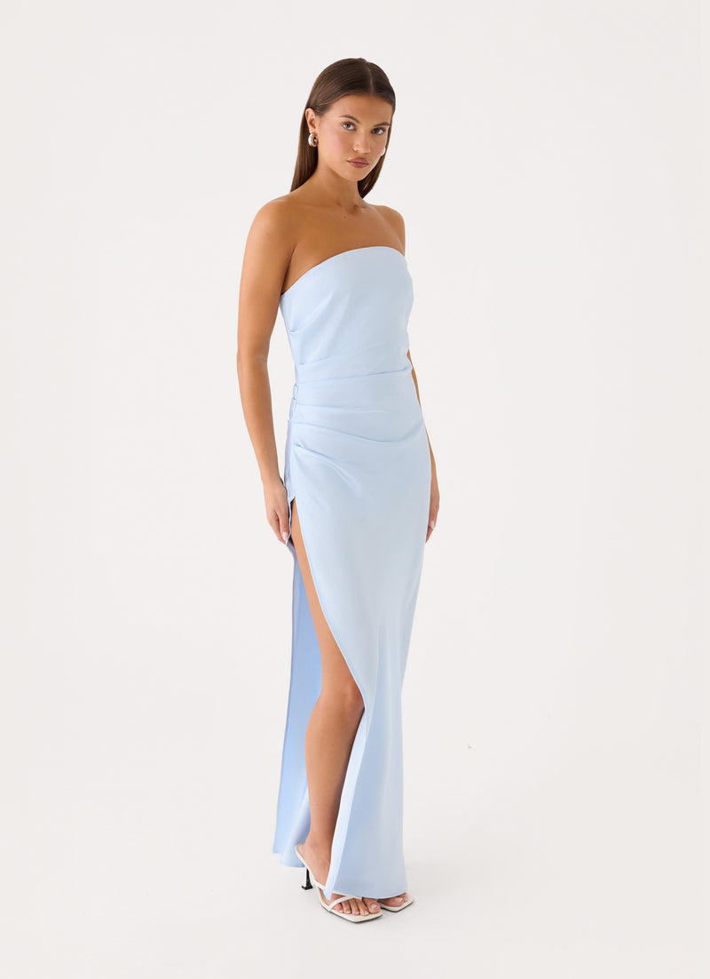 Eluna Strapless Maxi Dress - Blue