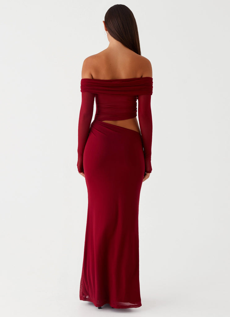 Emery Maxi Dress - Cherry Red