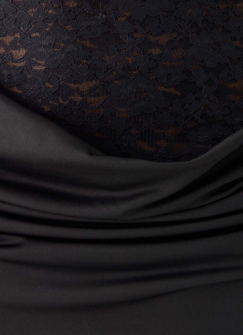Emesy Lace Maxi Dress - Black