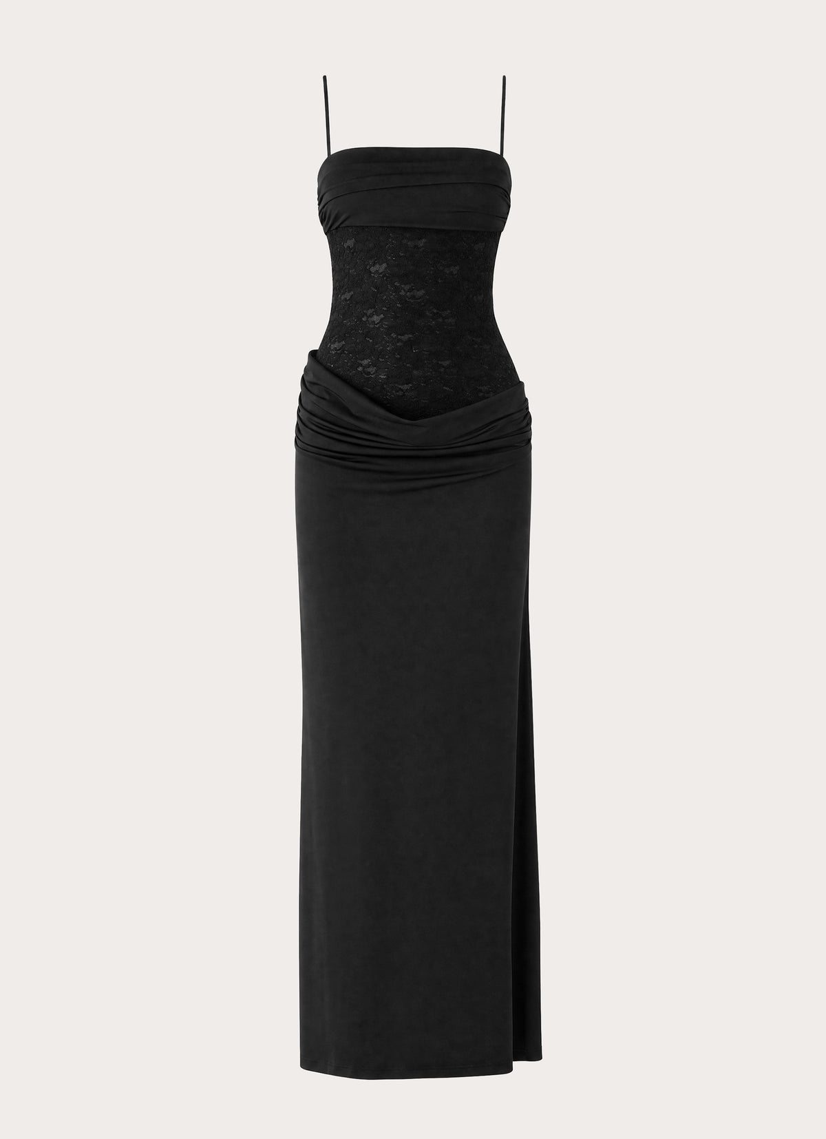 Emesy Lace Maxi Dress - Black