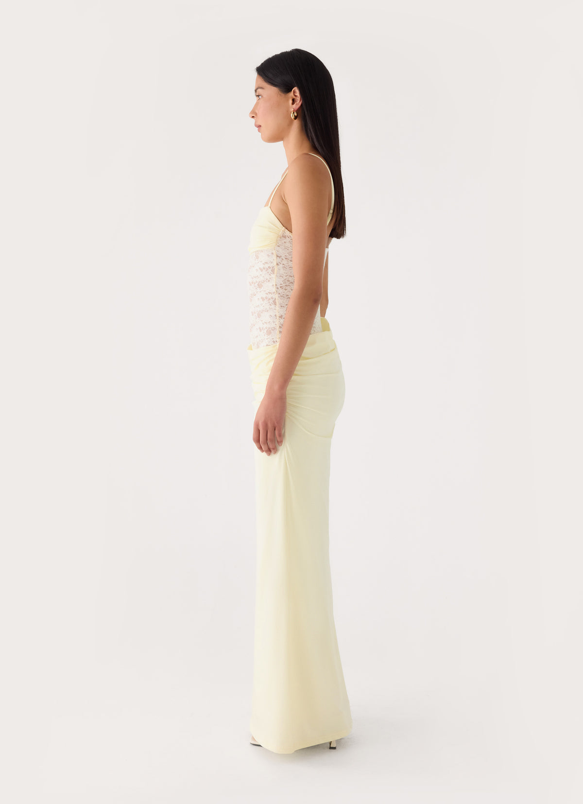 Emesy Lace Maxi Dress - Yellow