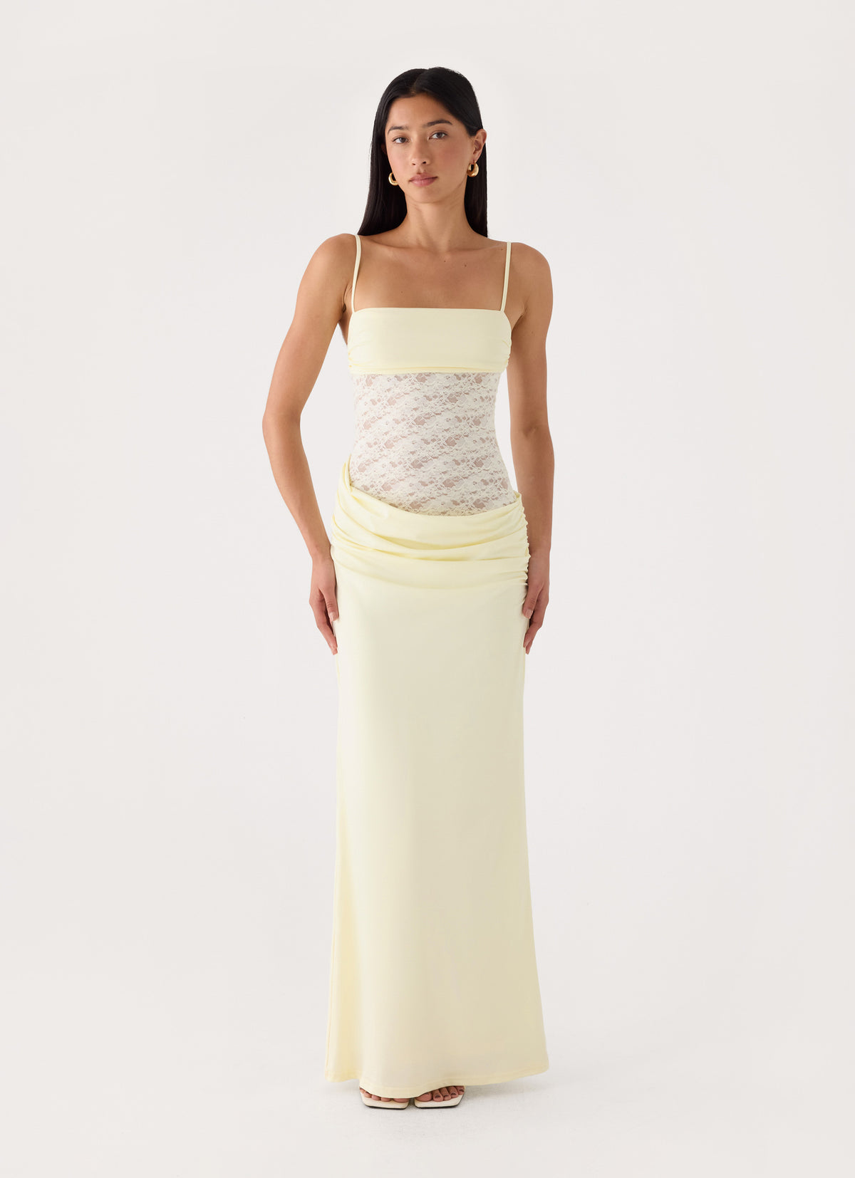 Emesy Lace Maxi Dress - Yellow