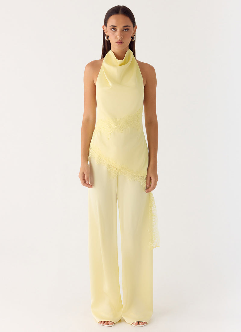 Emilee Cowl Top - Yellow