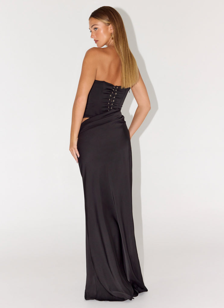 Emory Corset Maxi Dress - Black