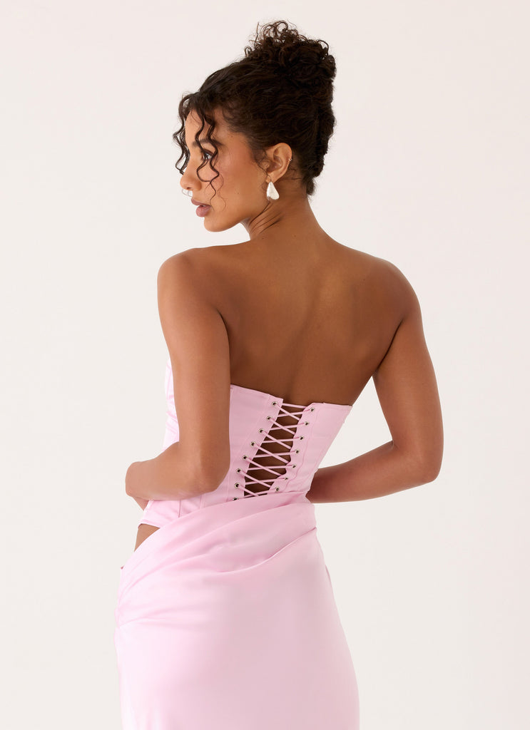Emory Corset Maxi Dress - Pink