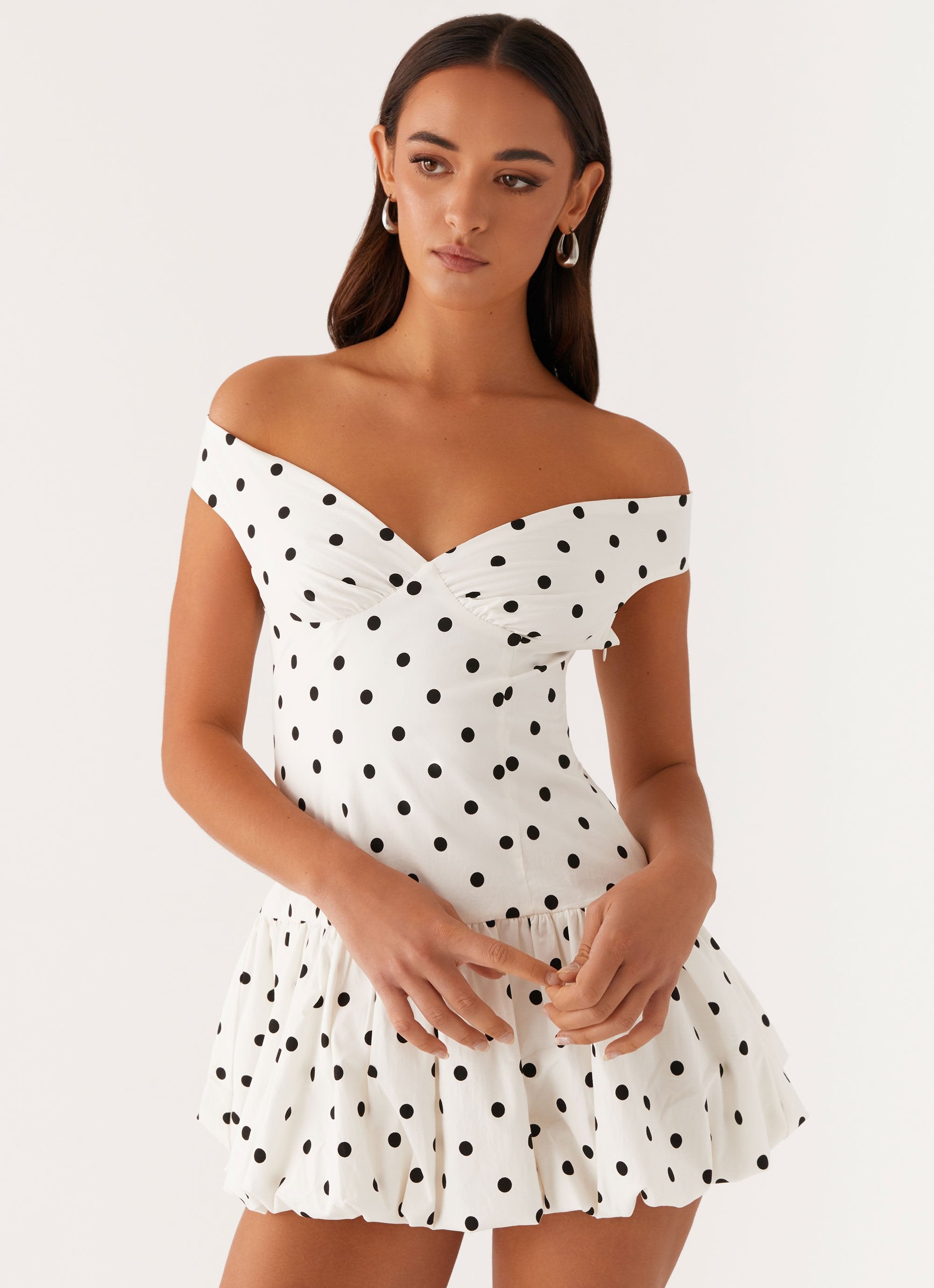 Endless Romance Off Shoulder Mini Dress