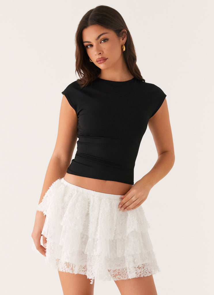 Erin Layered Mini Skirt White – Peppermayo - Main Image