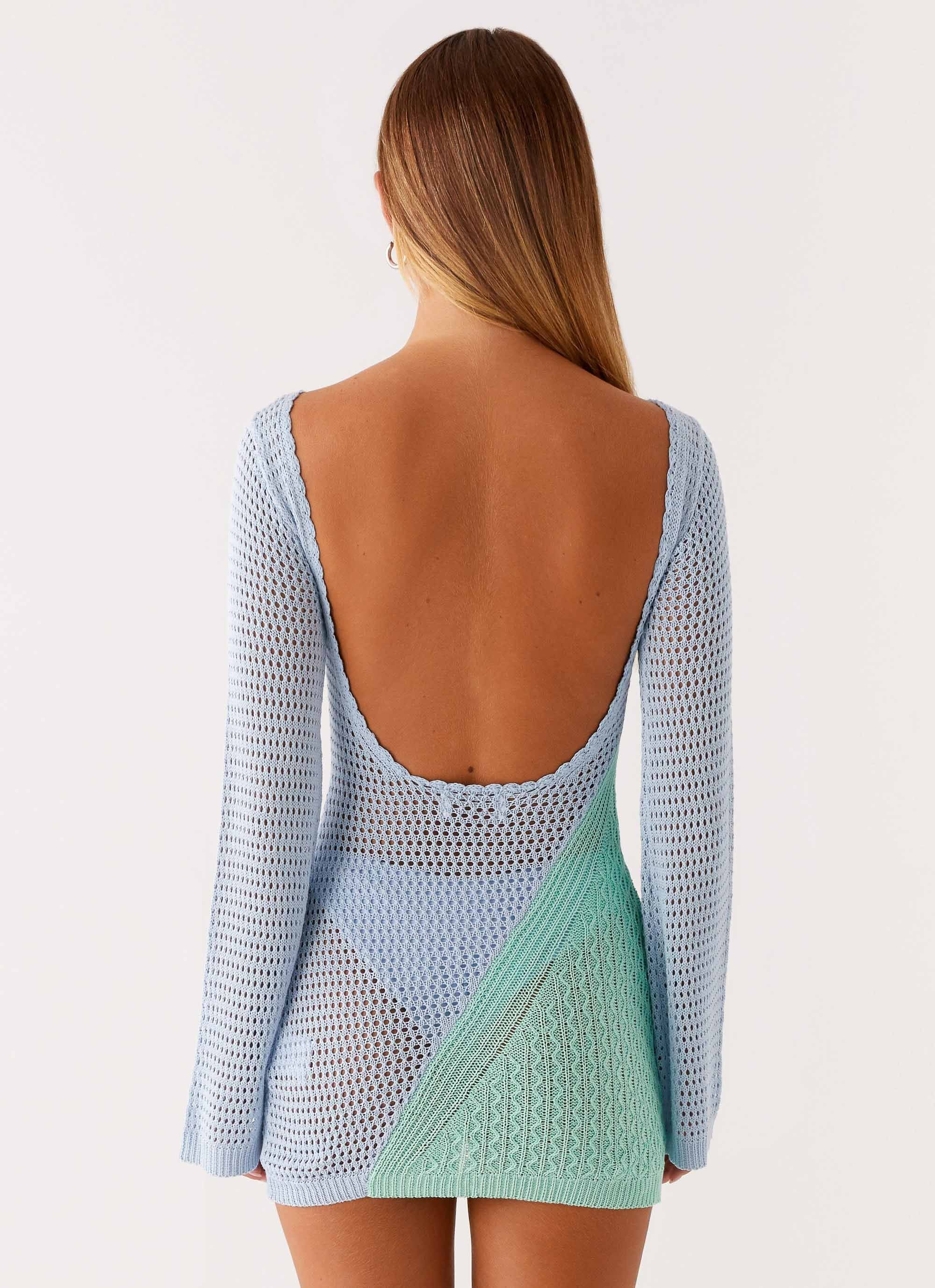 Estie Long Sleeve Crochet Mini Dress