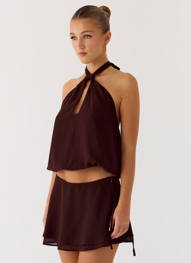 Everywhere I Go Top - Chocolate