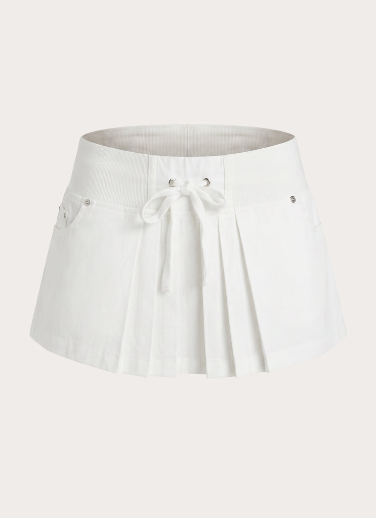 Evrin Cargo Mini Skort - White