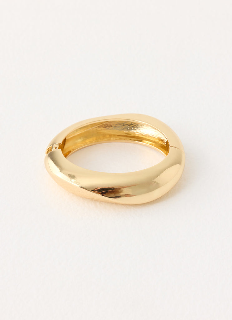 Faded Bloom Bangle - Gold