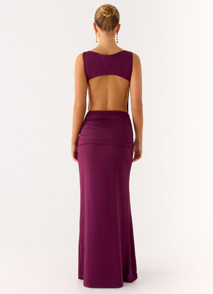 Fault Line Maxi Dress - Plum