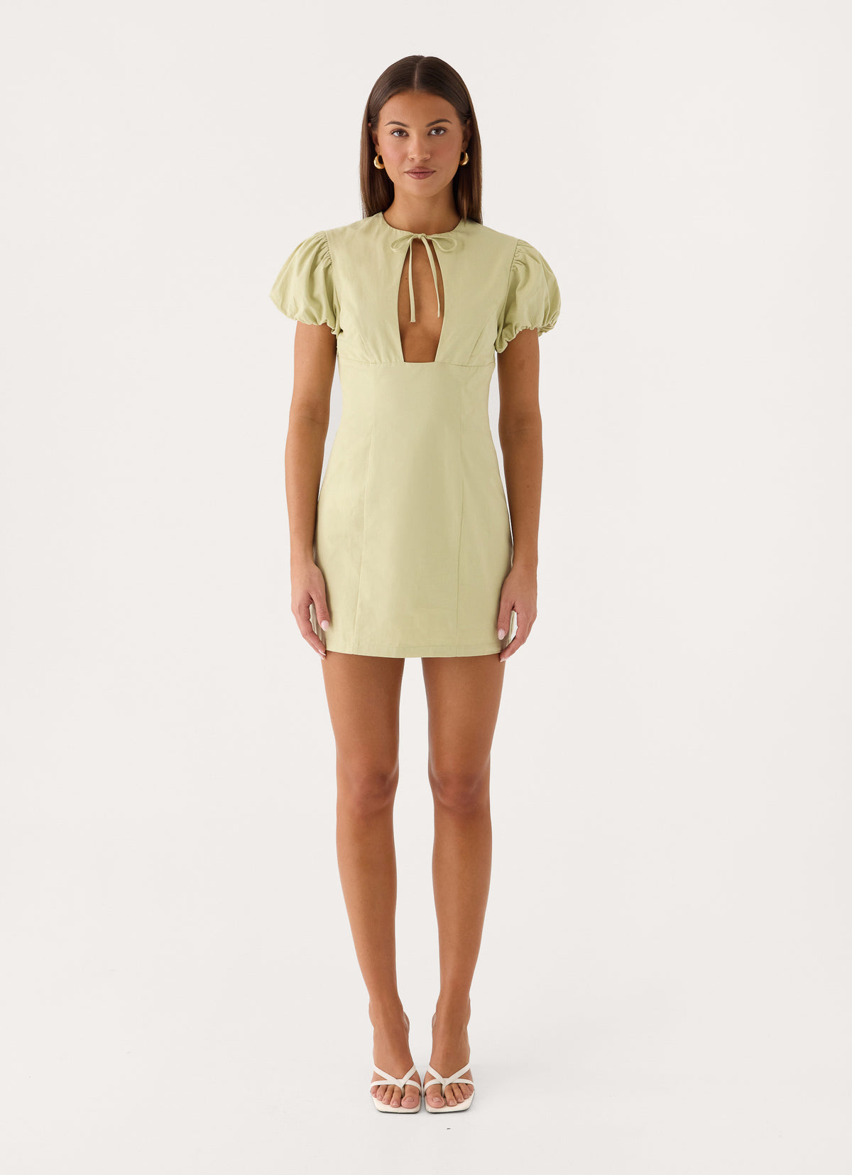 Fiora Mini Dress - Soft Lime