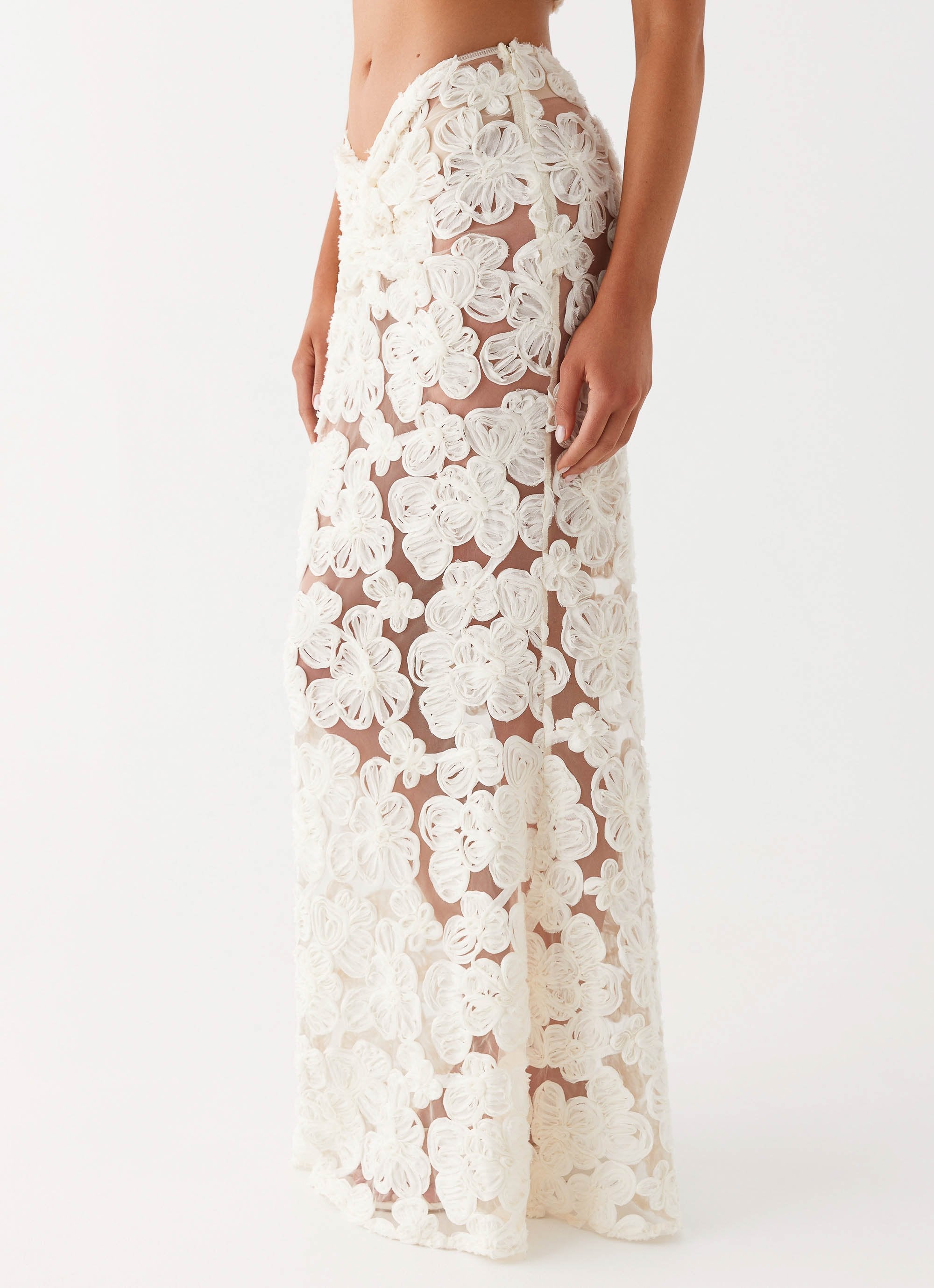 Fiorella Floret Maxi Skirt - Blue