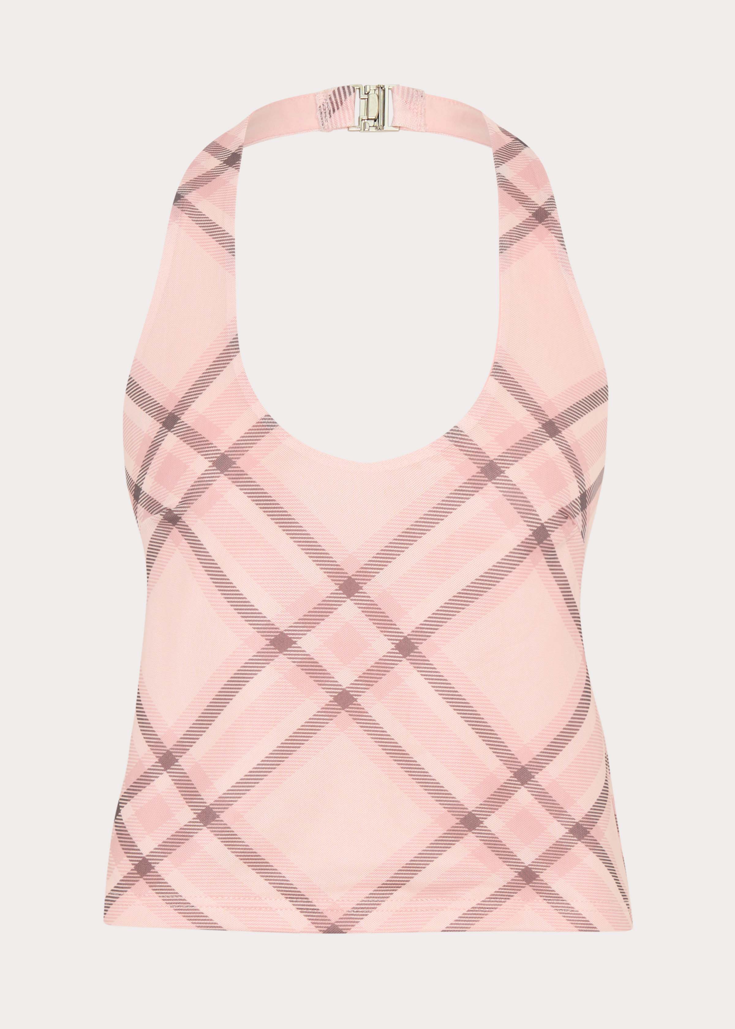 Check Fitted Top Fit Check Halter Top - Pink Check – Peppermayo