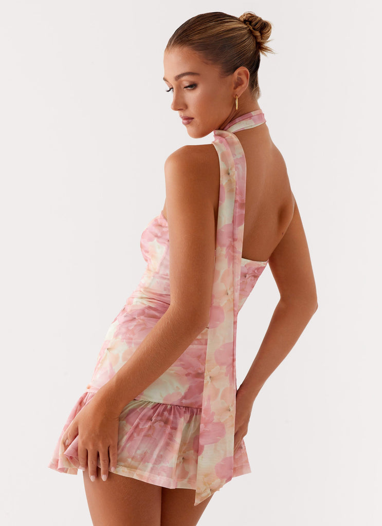 fleur oasis mini dress Botanical Oasis Mini Dress Black/Dusty Pink / L