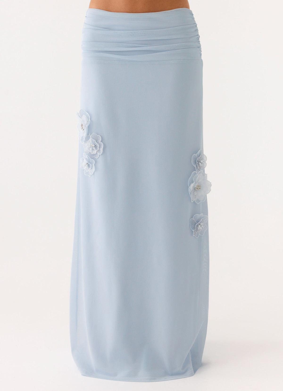 Fleur Power Maxi Skirt - Blue