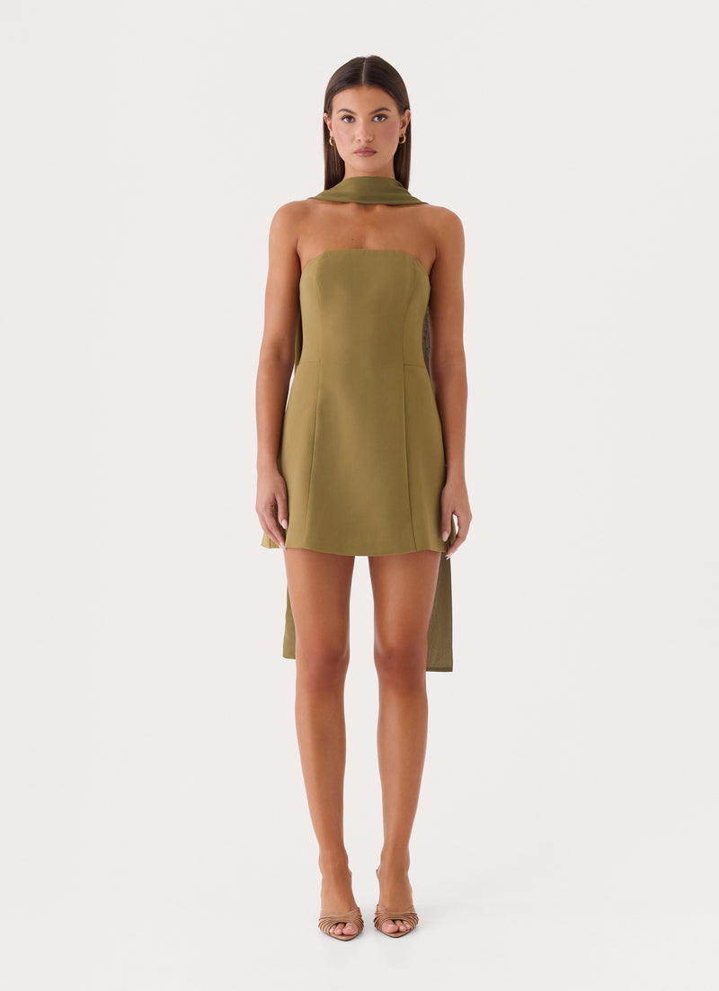 For Love Mini Dress - Olive Green