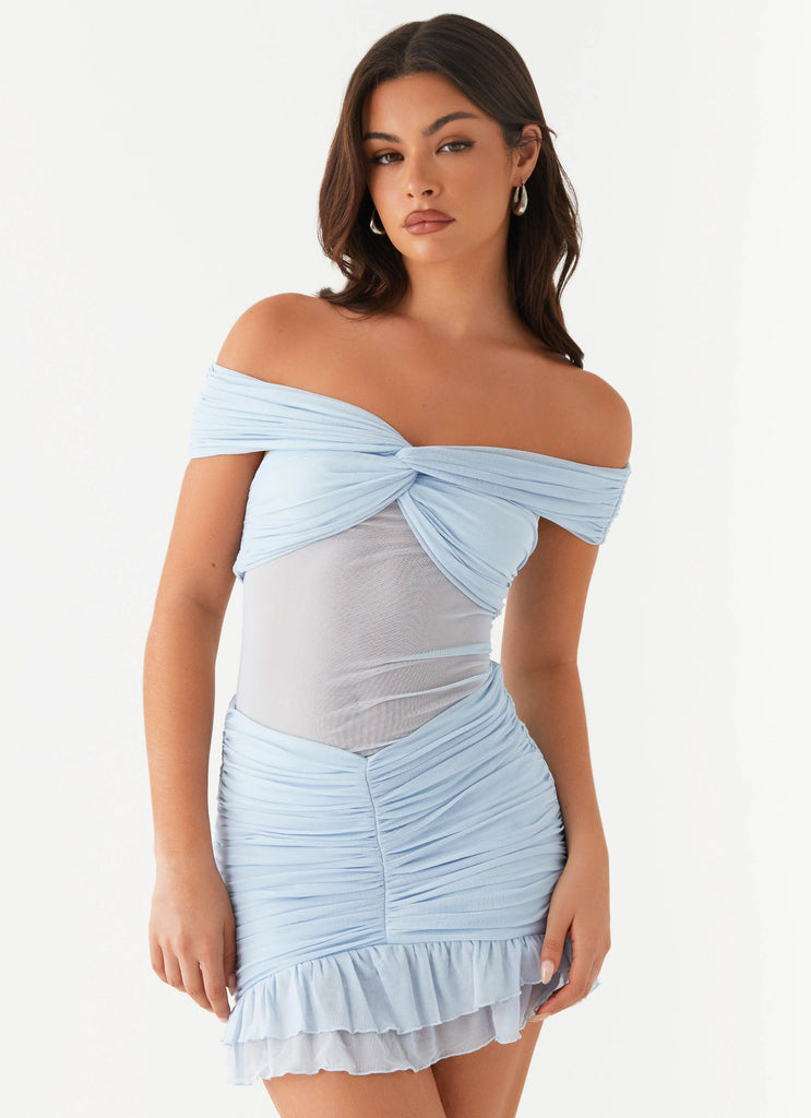 Frances Mini Dress - Blue