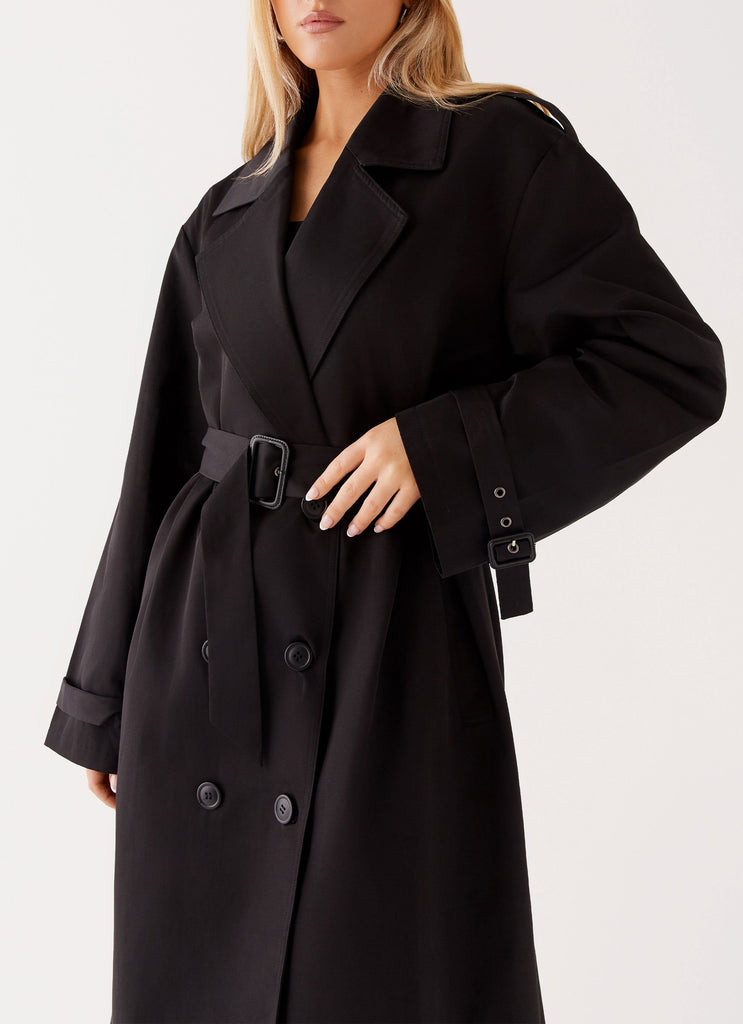 Black light trench coat clearance