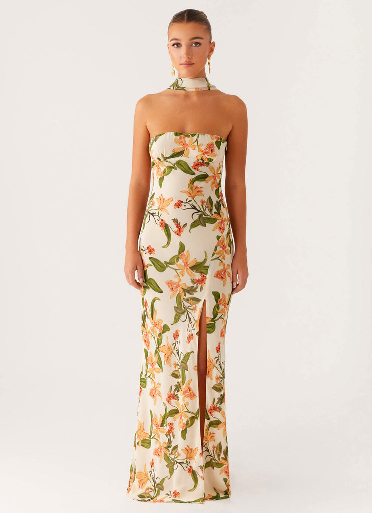 Gali Strapless Maxi Dress - Floral Print Peppermayo Gali Strapless Maxi Dress - Floral Print Peppermayo