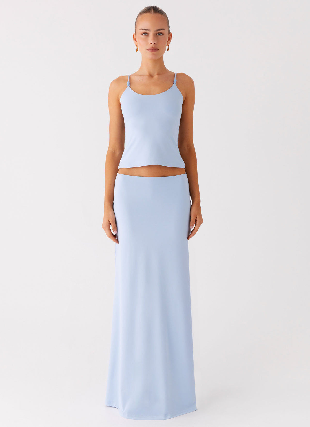 Garrix Bead Cami Top - Baby Blue