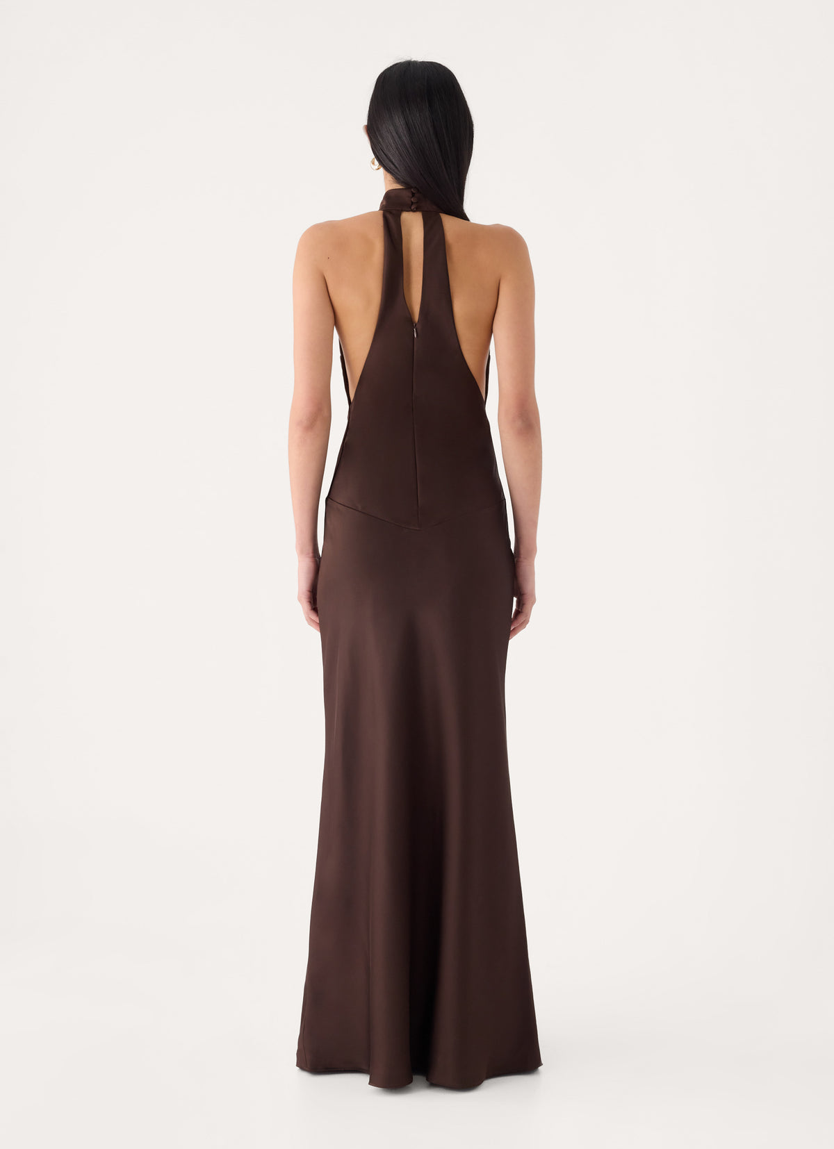 Gelita Halter Maxi Dress - Chocolate