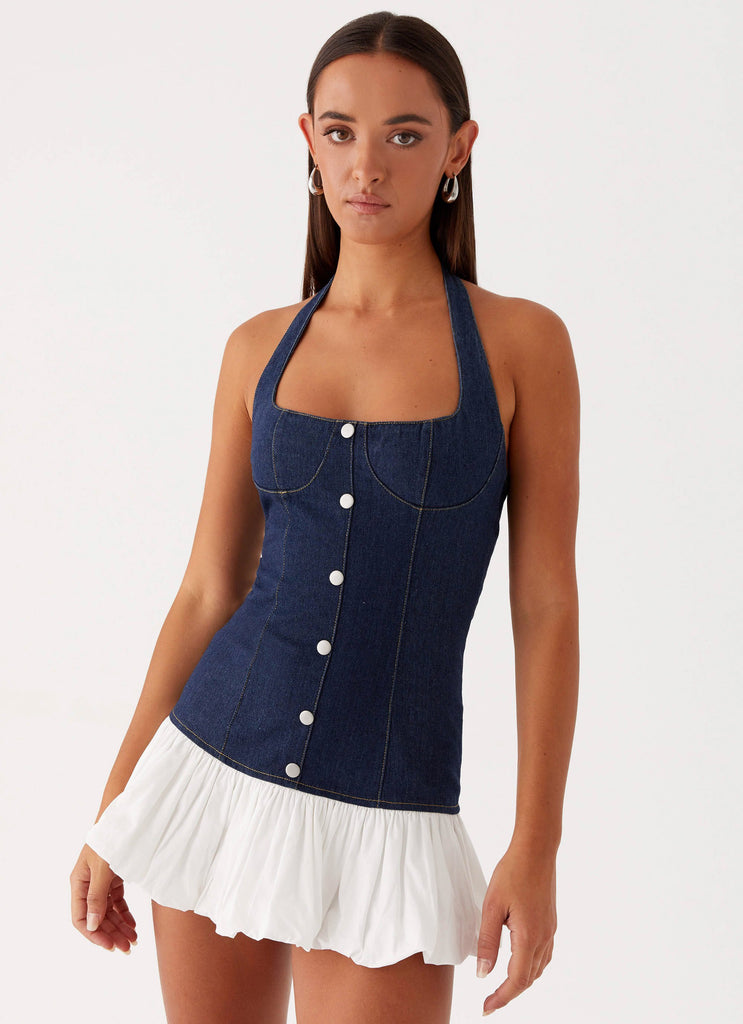 Georgina Denim Mini Dress Georgina Denim Mini Dress