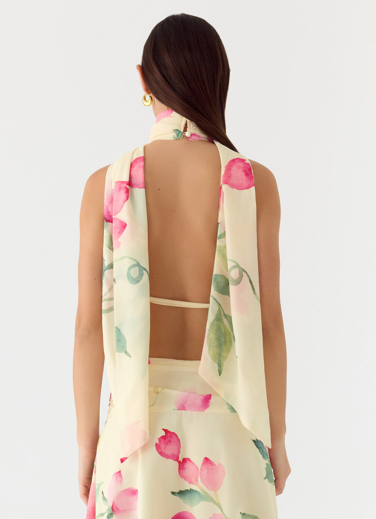 Get Me Halter Backless Top - Lemon Soleil
