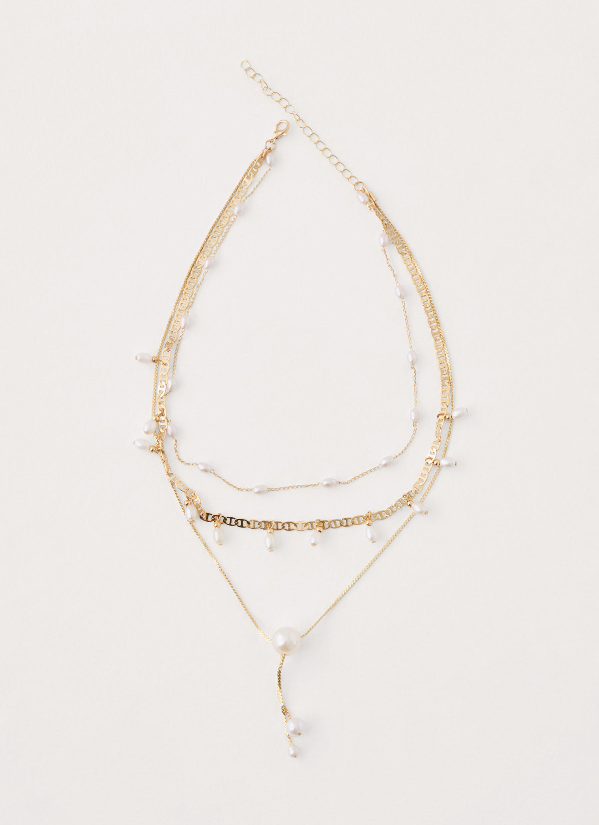 Gigi Pearl Necklace Stack - Gold