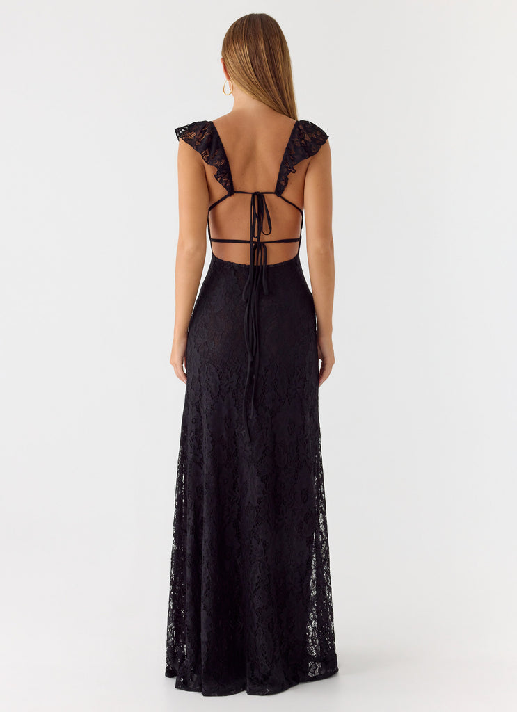 Giulia Lace Maxi Dress - Black