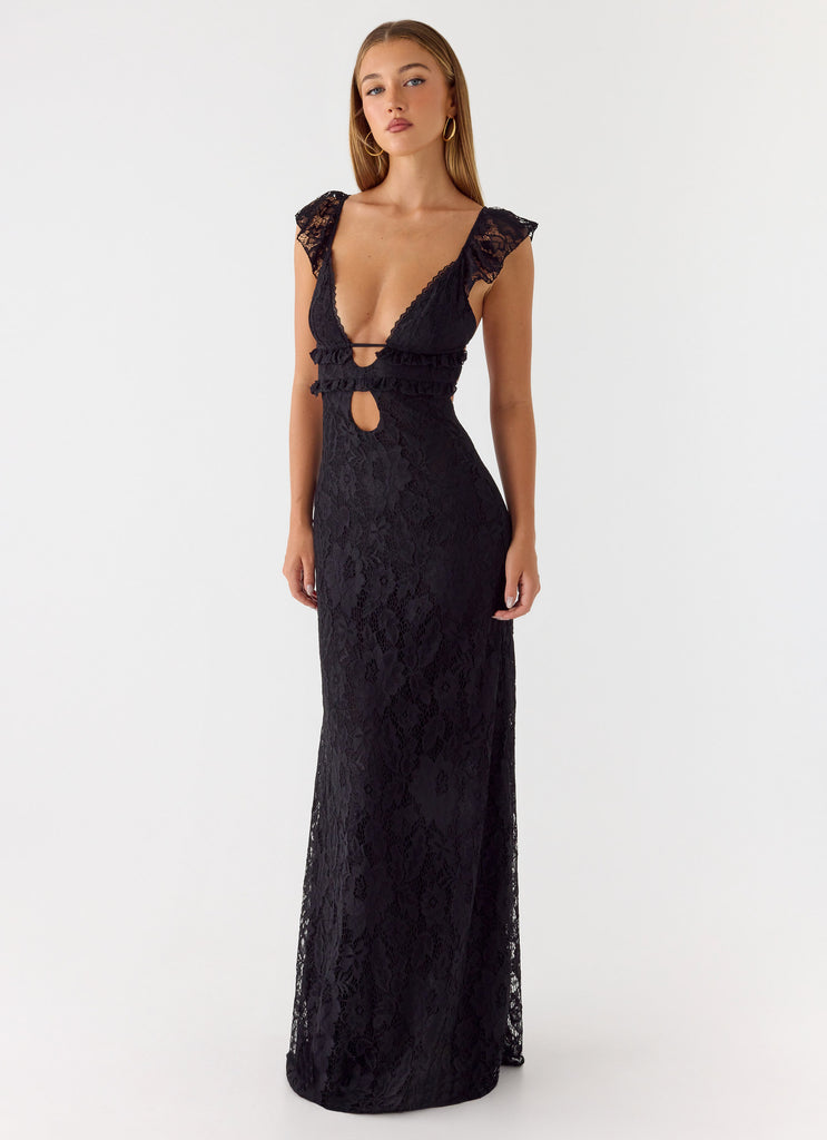 bandeau maxi dress with slit amy black lace maxi dress