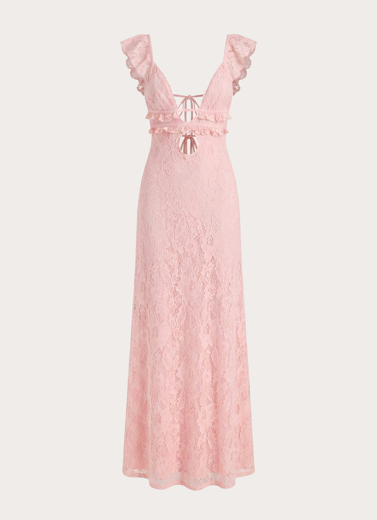 Giulia Lace Maxi Dress - Pink