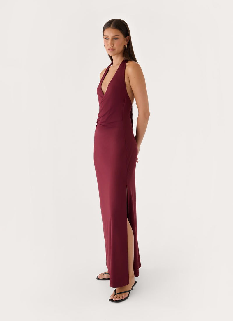 Good Riddance Maxi Dress - Burgundy