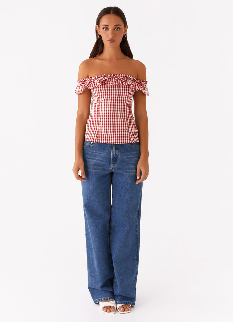 Gwyneth Top - Red Gingham