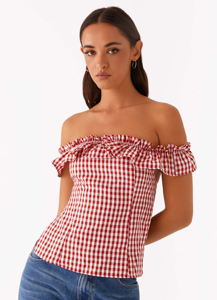 Gwyneth Top - Red Gingham