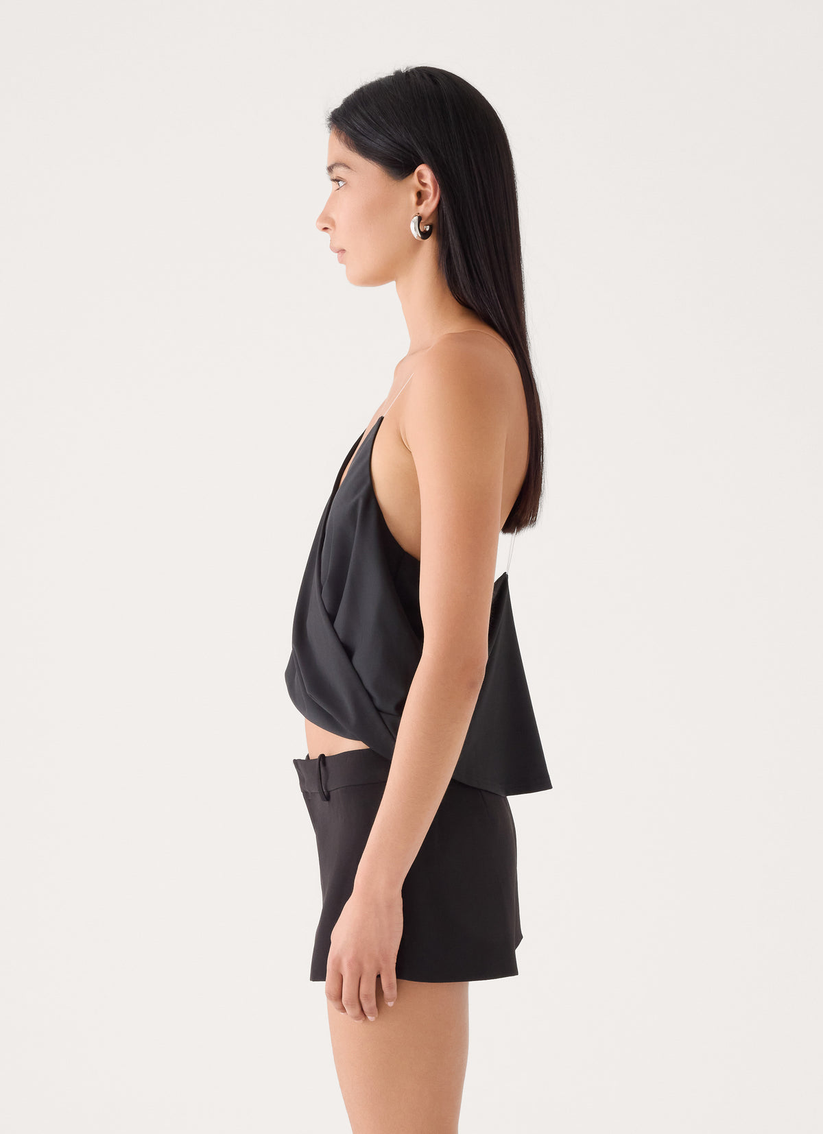 Harlow Invisible Strap Top - Black