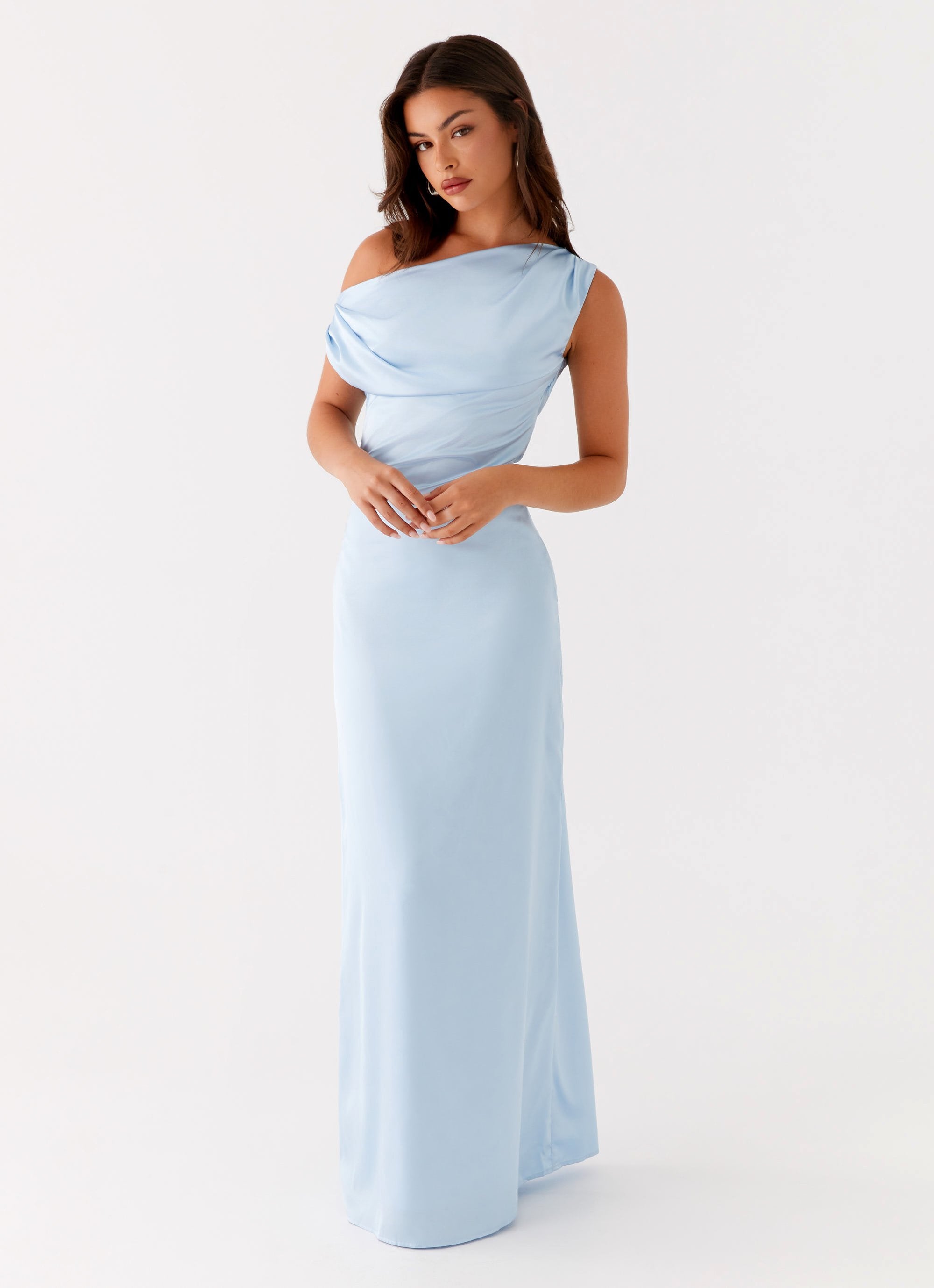 Heart Of Glass Satin Maxi Dress
