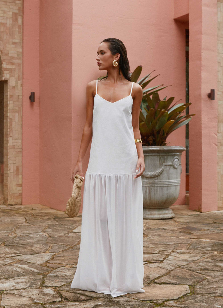 Heavenly Linen Maxi Dress - White Peppermayo Heavenly Linen Maxi Dress - White Peppermayo