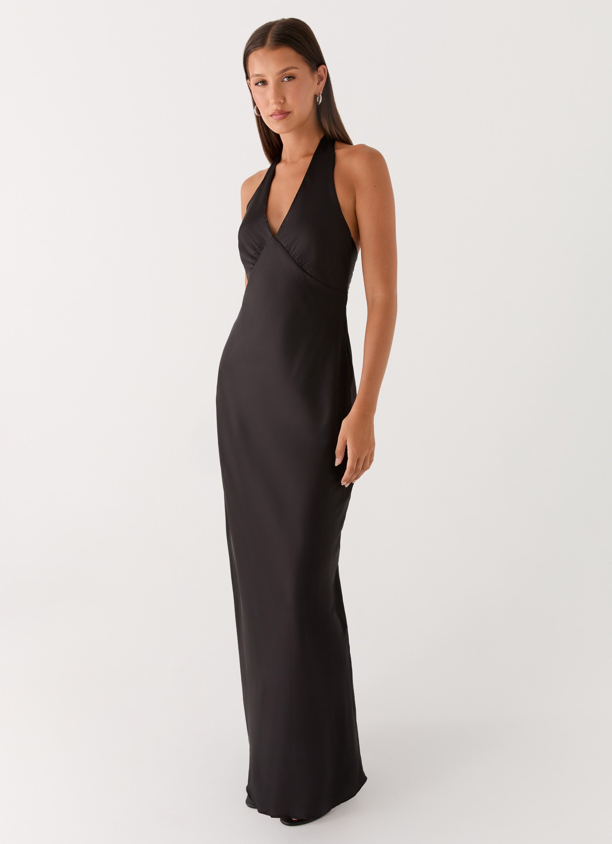 Heavy Hearted Satin Maxi Dress