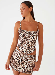 Here To Dance Mini Skirt - Leopard