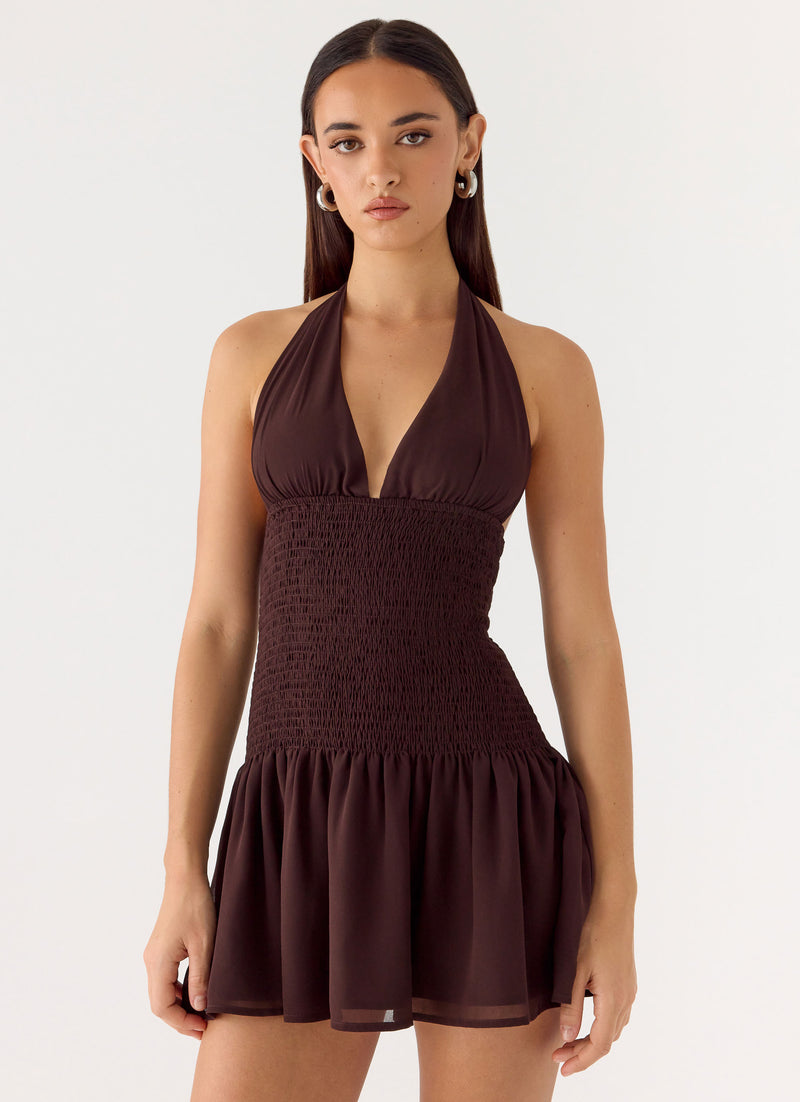 Holden Mini Dress - Chocolate