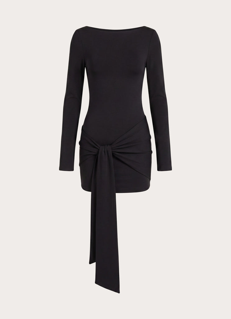 holiday black mini dress Promesa Women's Hazy Days Velvet Sequin Sleeveless Mini Dress in Black