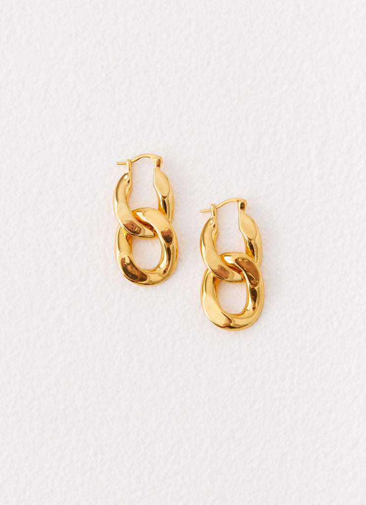 Hooked Up Earrings - Gold