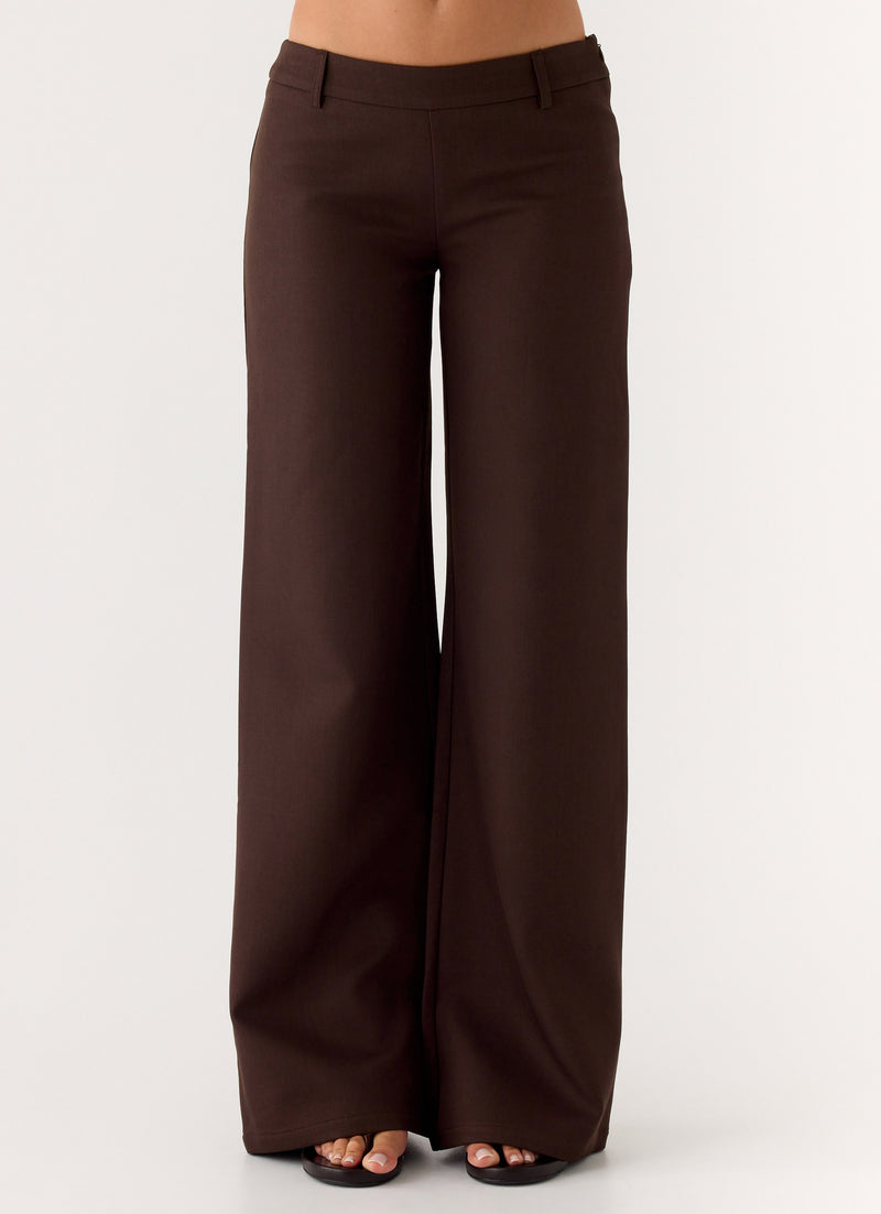 Hot as Ice Low Rise Pants - Chocolate