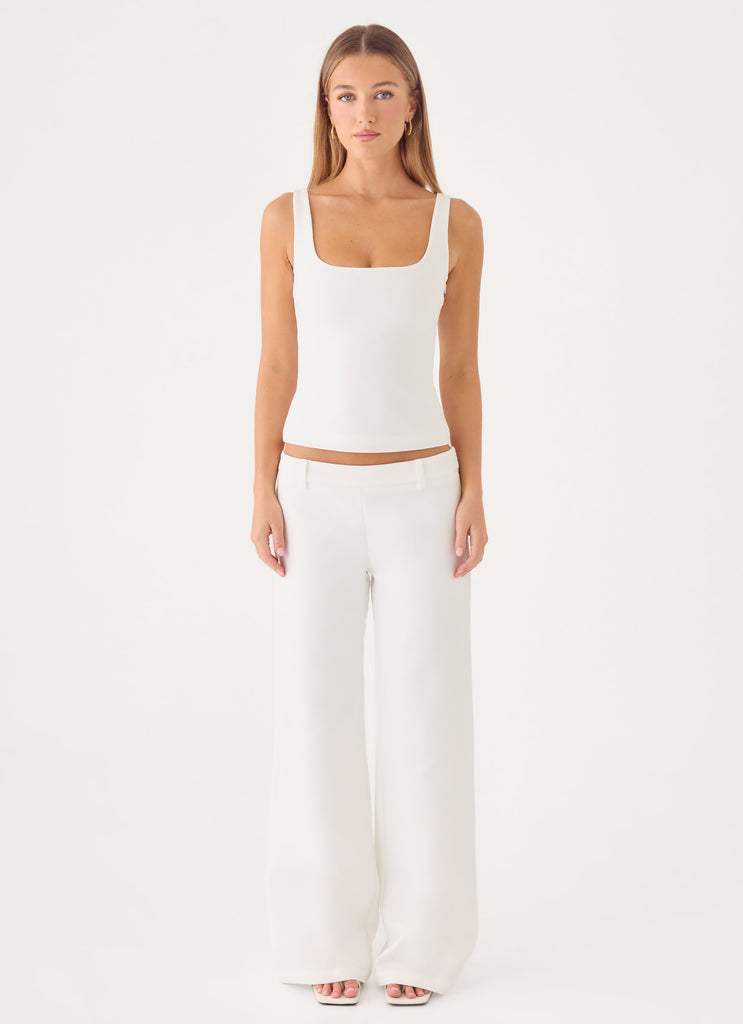 Hot As Ice Low Rise Pants - White
