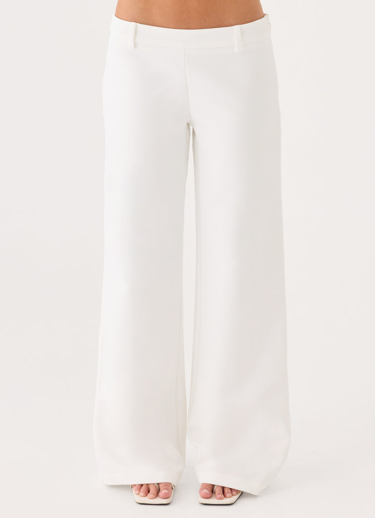 Hot As Ice Low Rise Pants - White
