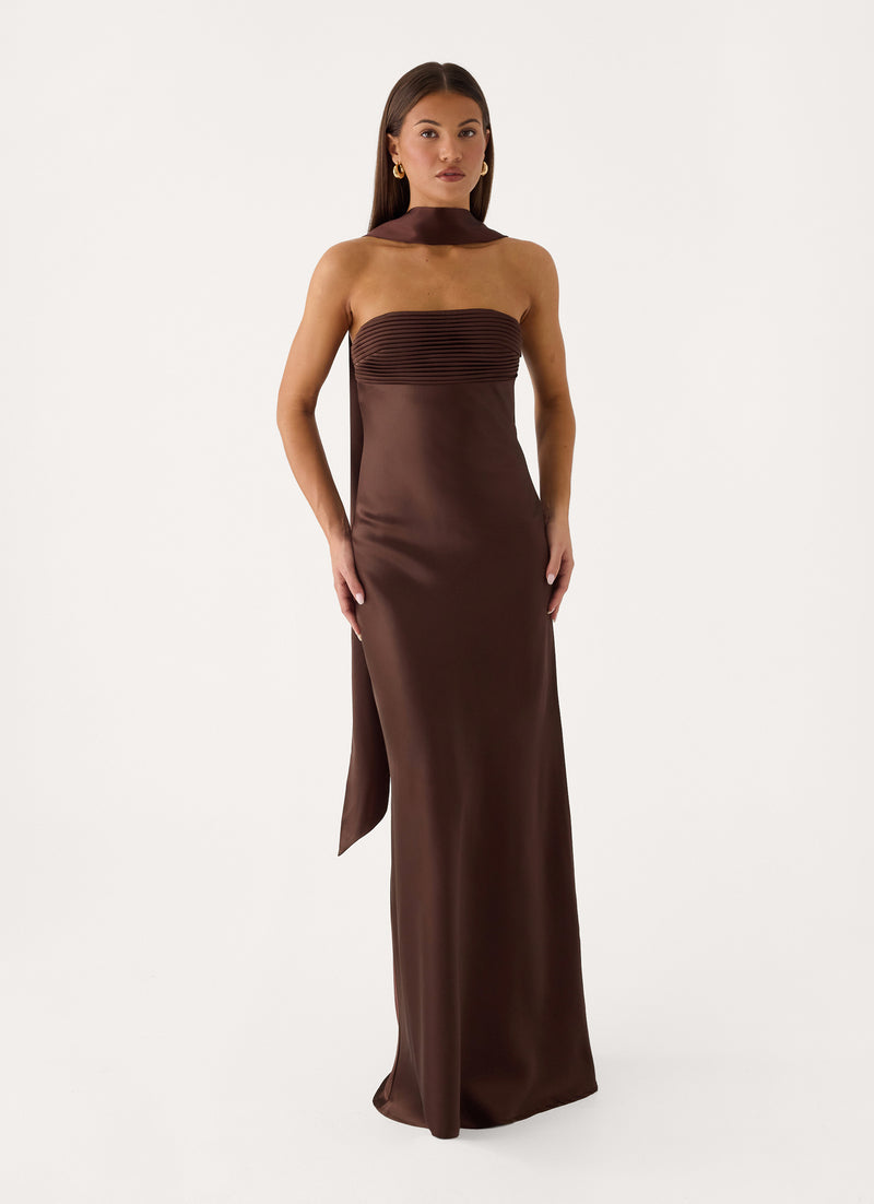 Hush Maxi Dress - Chocolate